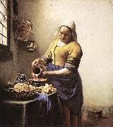 Jan Vermeer The Milkmaid oil painting